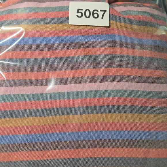 Madewell Top Womens Size Small Courier Button-Back Shirt Rainbow Stripe V Neck - Picture 15 of 15